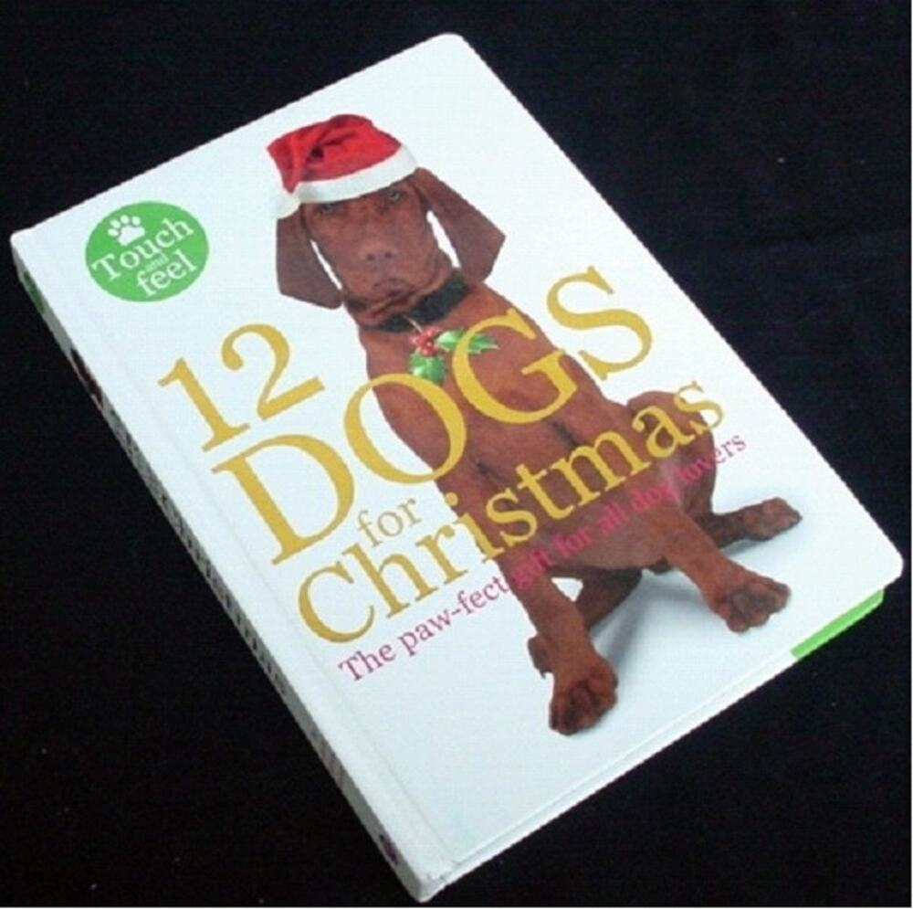 12 Dogs for Christmas by Roger Priddy 2008 Touch and Feel Board Book Flaps Tabs